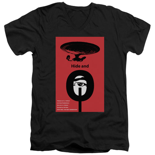 Star Trek Hide and Q Black V-Neck T-Shirt