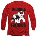 Monopoly Trouble Follows Evergreen Long Sleeve T-Shirt