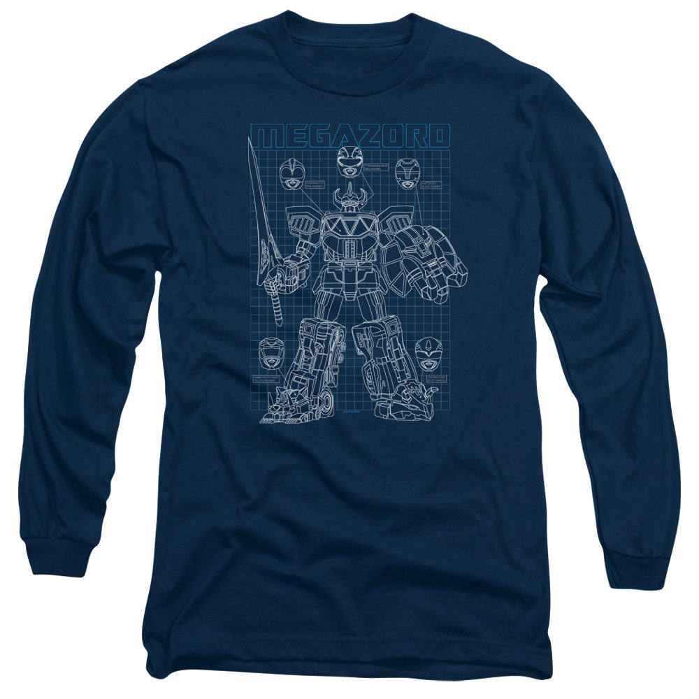 Mighty Morphin Power Rangers Mega Plans Long Sleeve T-Shirt