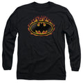 Batman Bat Flames Shield Long Sleeve T-Shirt