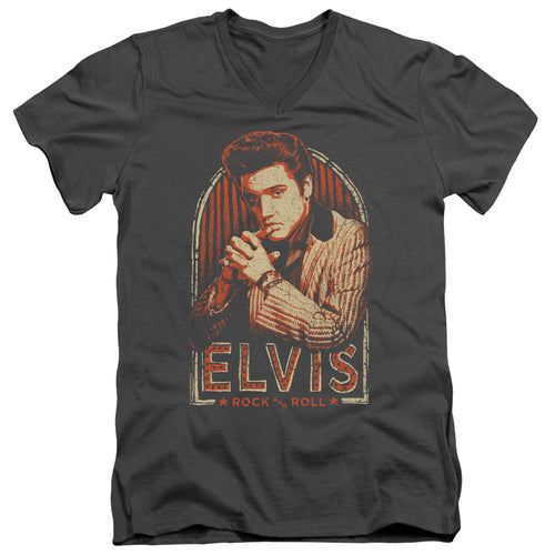 Elvis Presley Stripes V-Neck T-Shirt