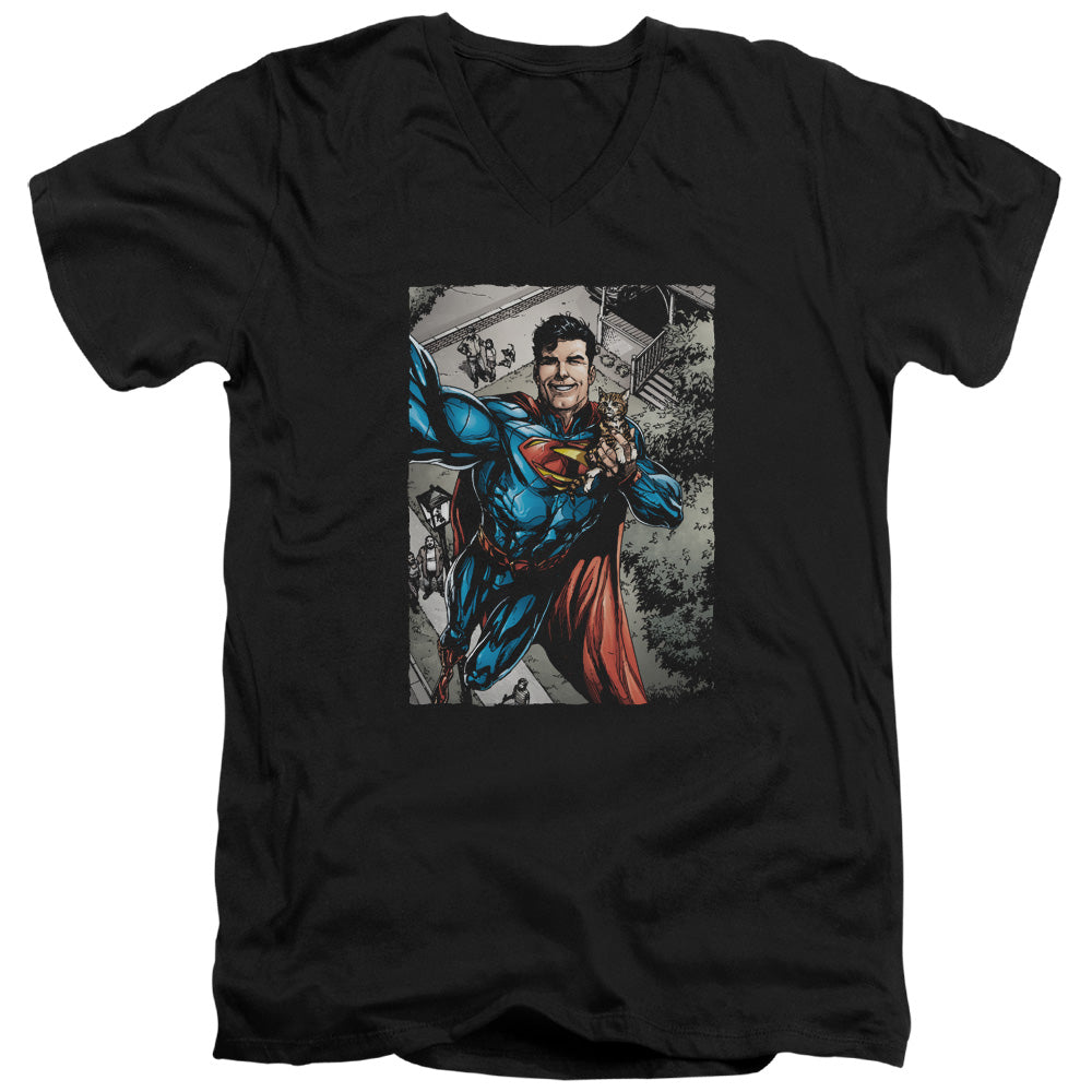 Superman Super Selfie V-Neck T-Shirt