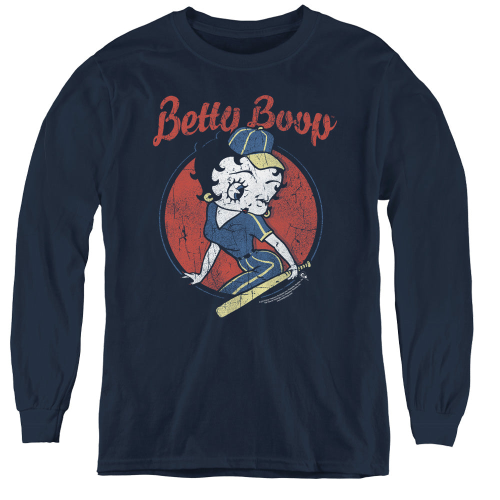 Betty Boop Skateboard Youth Long Sleeve T-Shirt