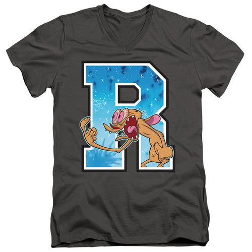 Ren and Stimpy R Is for Ren V-Neck T-Shirt