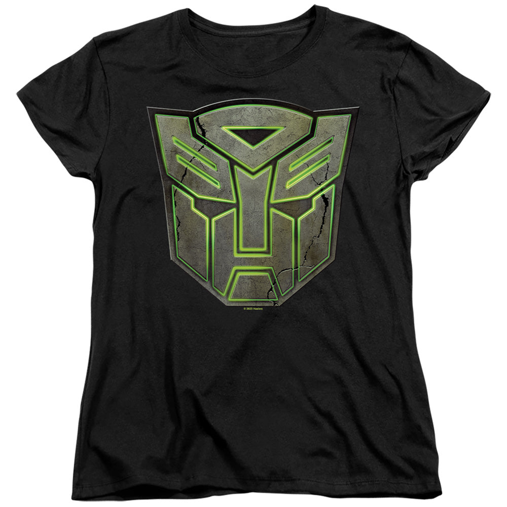 Transformers Glowing Autobot Logo Womens T-Shirt