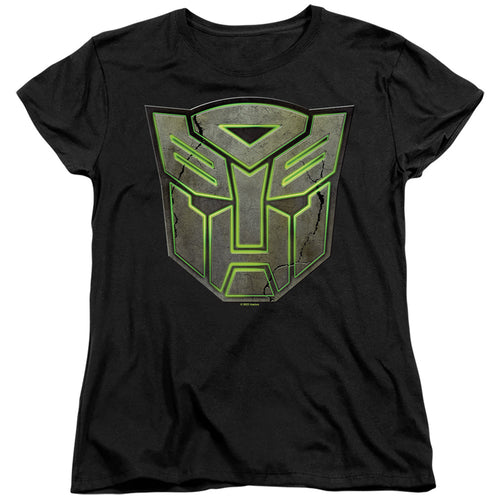 Transformers Glowing Autobot Logo Womens T-Shirt
