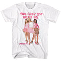 You Cant Sit With Us Mean Girls t-shirt in white