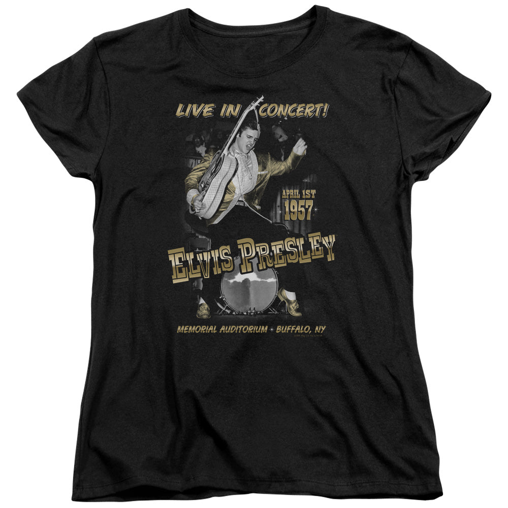 Elvis Presley Live In Buffalo Womens T-Shirt