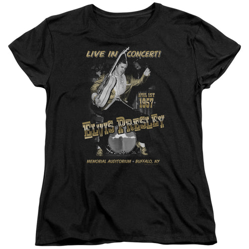Elvis Presley Live In Buffalo Womens T-Shirt