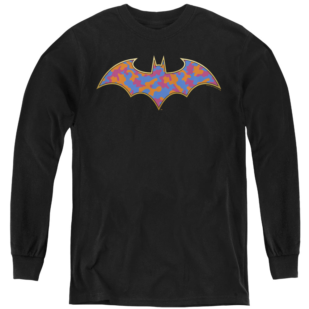 Batman Gold Camo Youth Long Sleeve T-Shirt