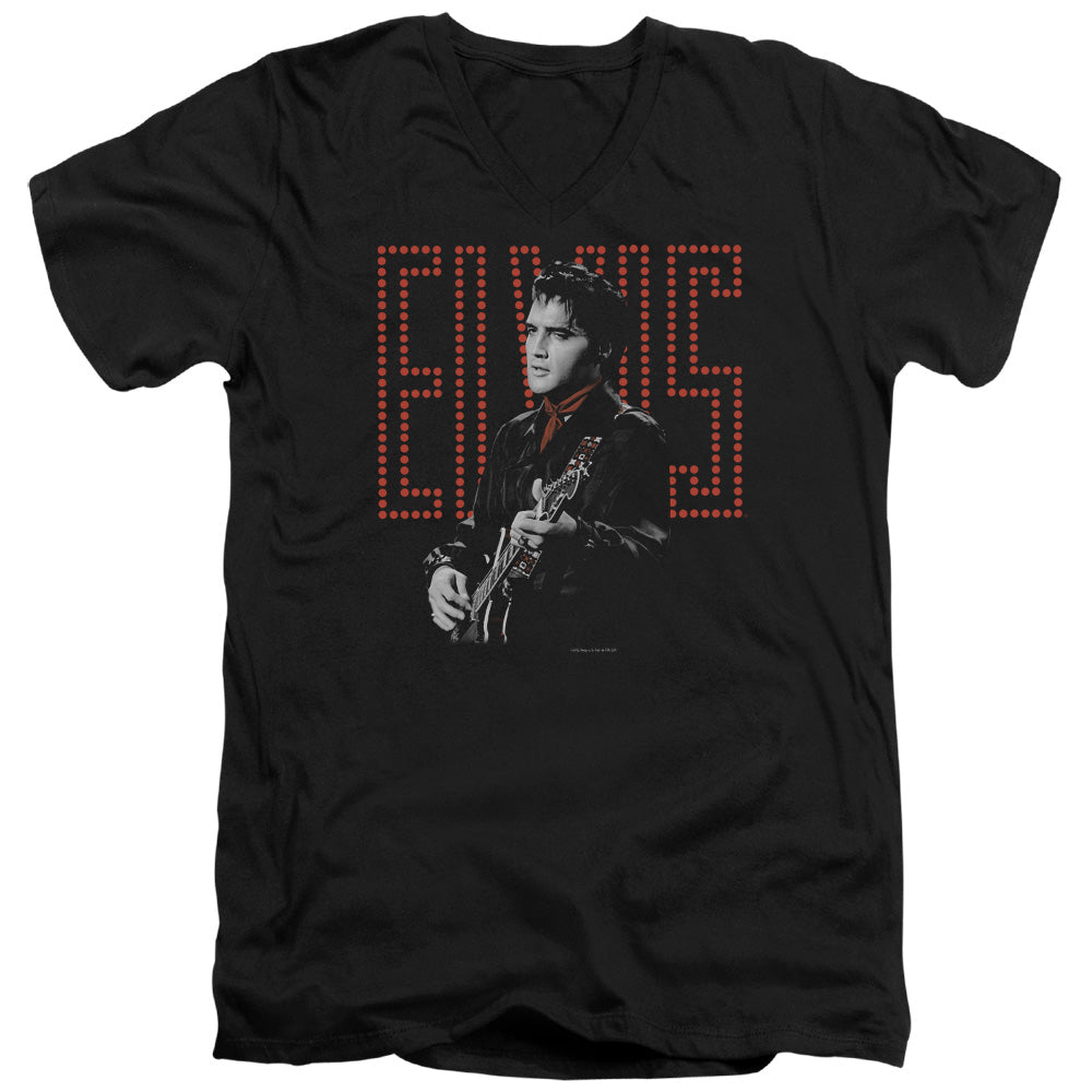 Elvis Presley Red Guitarman V-Neck T-Shirt