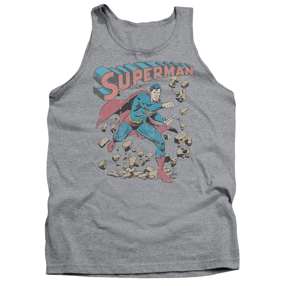 Superman Mad at Rocks Tank Top