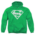 Superman Green & White Shield Kelly Green Pullover Hoodie