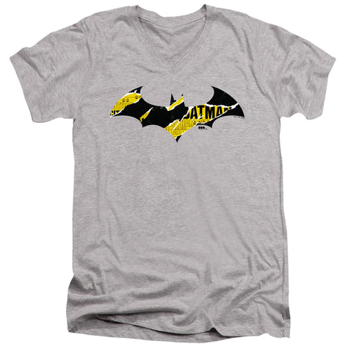 Batman Batman Torn Gotham Logo V-Neck T-Shirt
