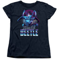 Blue Beetle City Protector Womens T-Shirt