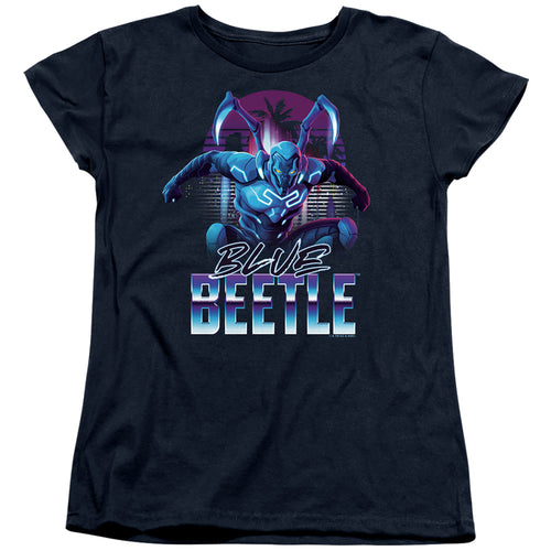 Blue Beetle City Protector Womens T-Shirt