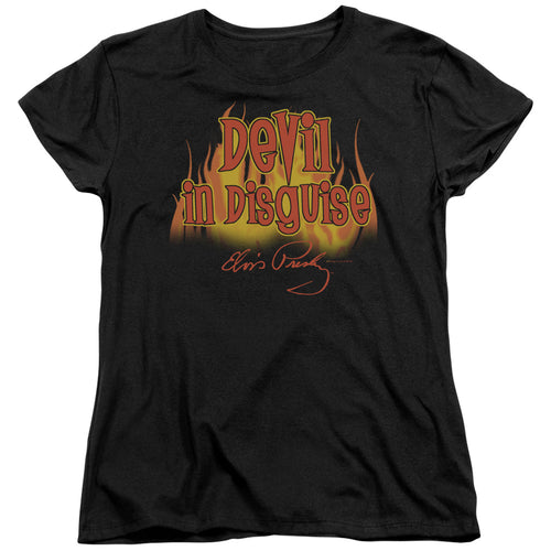 Elvis Presley Devil In Disguise Womens T-Shirt
