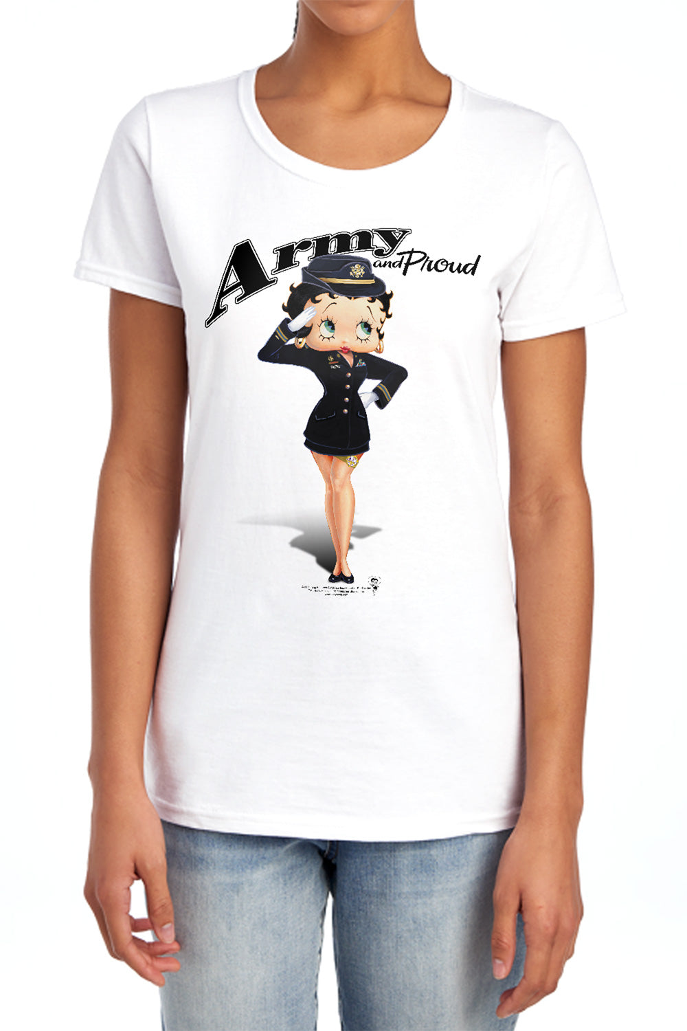 Betty Boop Army Boop Womens T-Shirt
