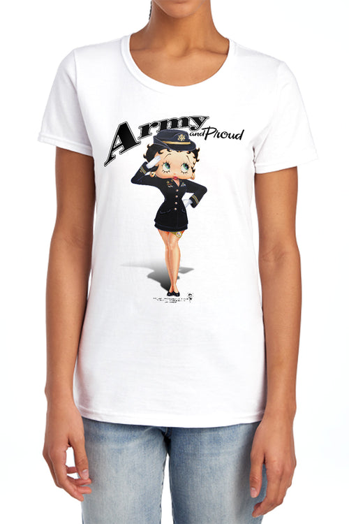 Betty Boop Army Boop Womens T-Shirt