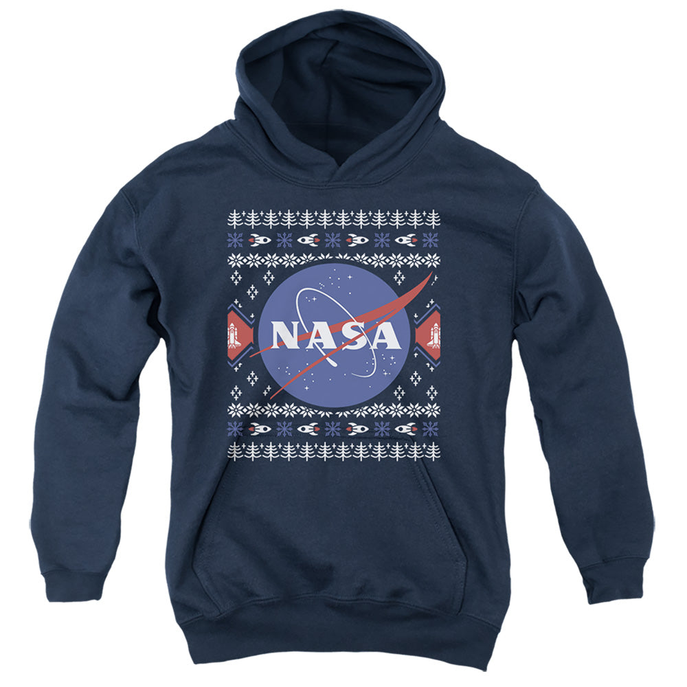 NASA Ugly Christmas Sweater Logo Youth Hoodie