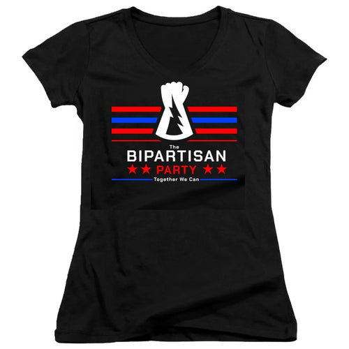 The Bipartisan Party Juniors V-Neck T-Shirt