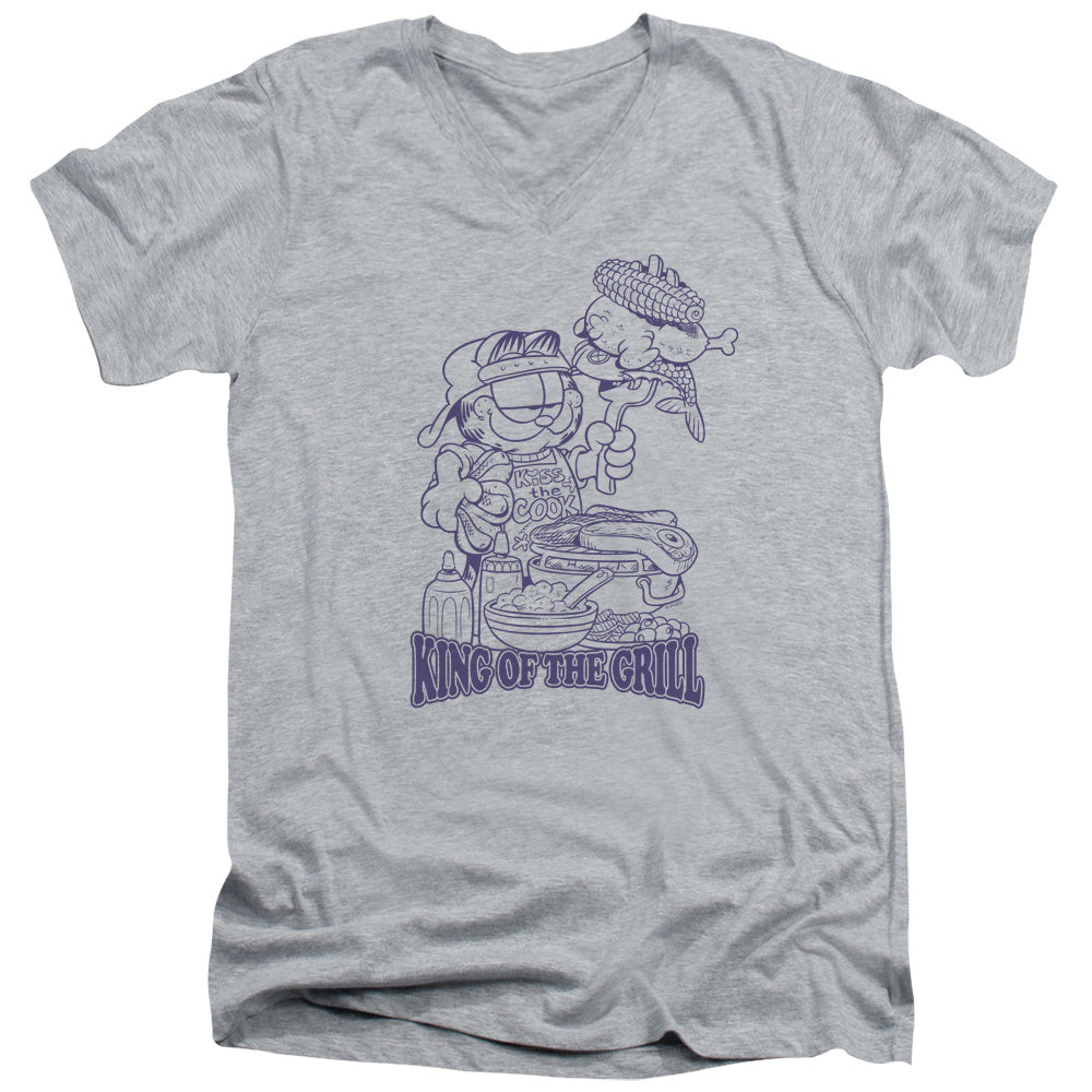 Garfield King Of The Grill V-Neck T-Shirt