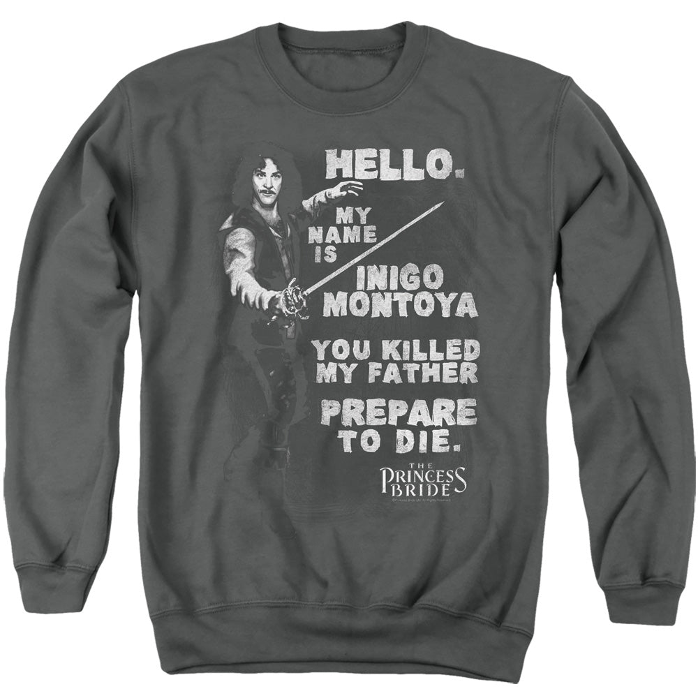 The Princess Bride Hello Again Charcoal Crewneck Sweatshirt