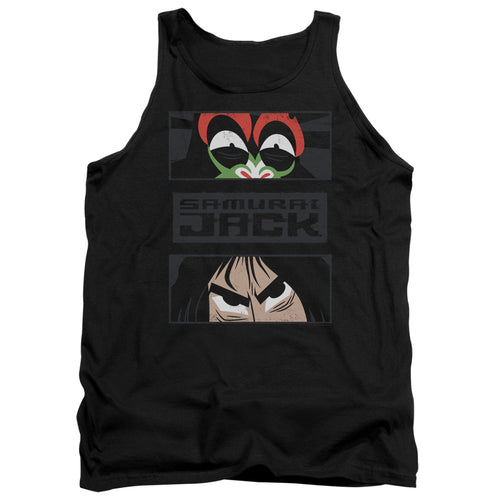 Samurai Jack Stare Down Black Tank Top