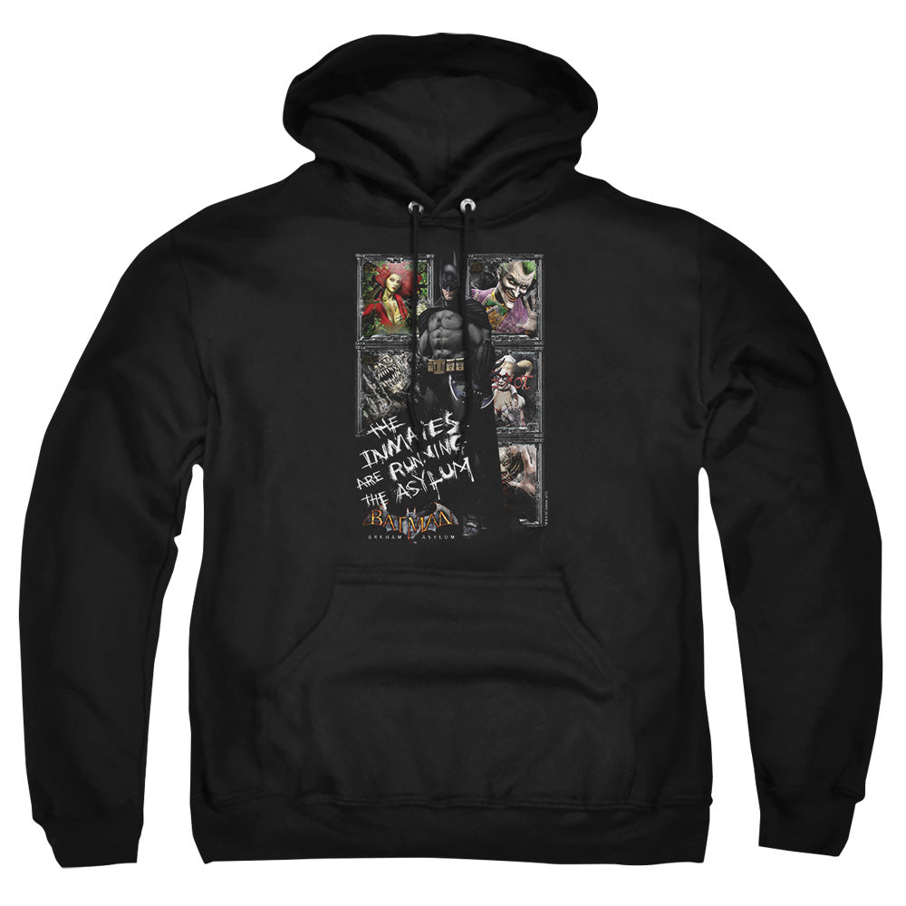 Batman Running The Asylum Pullover Hoodie