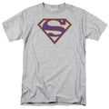 Superman Purple & Gold Shield Athletic Heather T-Shirt