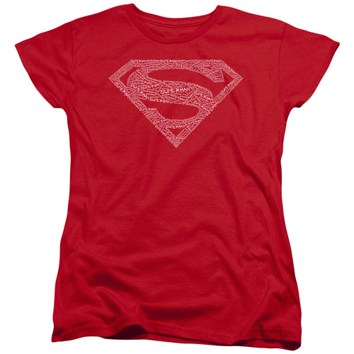 Superman Type Shield Womens T-Shirt
