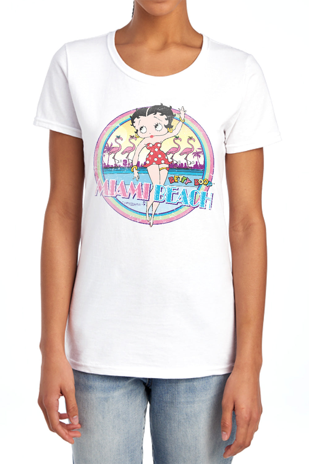 Betty Boop Miami Beach Womens T-Shirt