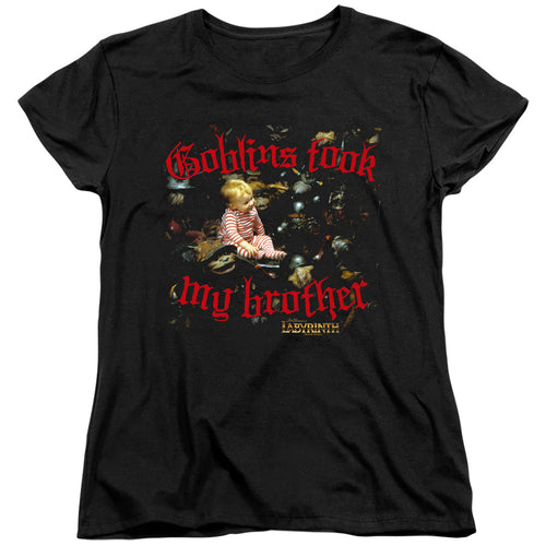 Labyrinth Goblins Took My Brother Womens T-Shirt