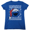 Sesame Street Cookie Monster Ugly Christmas Womens T-Shirt