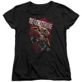 Justice League Blood Splattered Womens T-Shirt