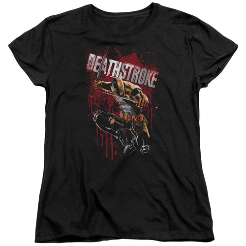 Justice League Blood Splattered Womens T-Shirt