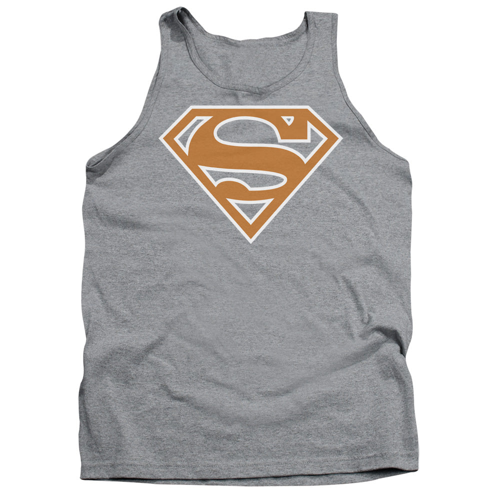 Superman Burnt Orange&white Shield Tank Top