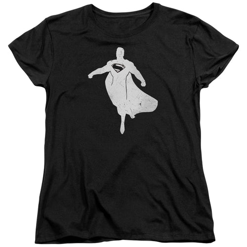 Batman v Superman Superman Silhouette Womens T-Shirt