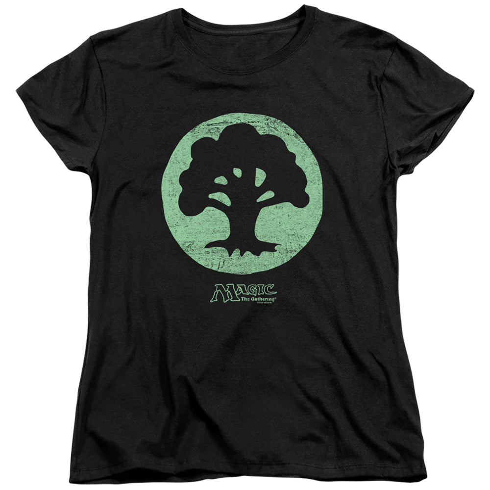 Magic the Gathering Green Symbol Womens T-Shirt