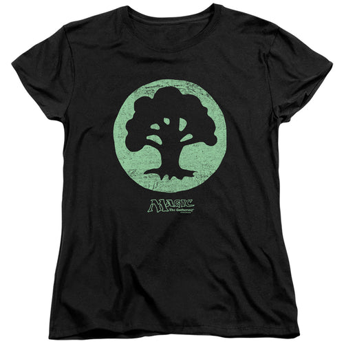 Magic the Gathering Green Symbol Womens T-Shirt