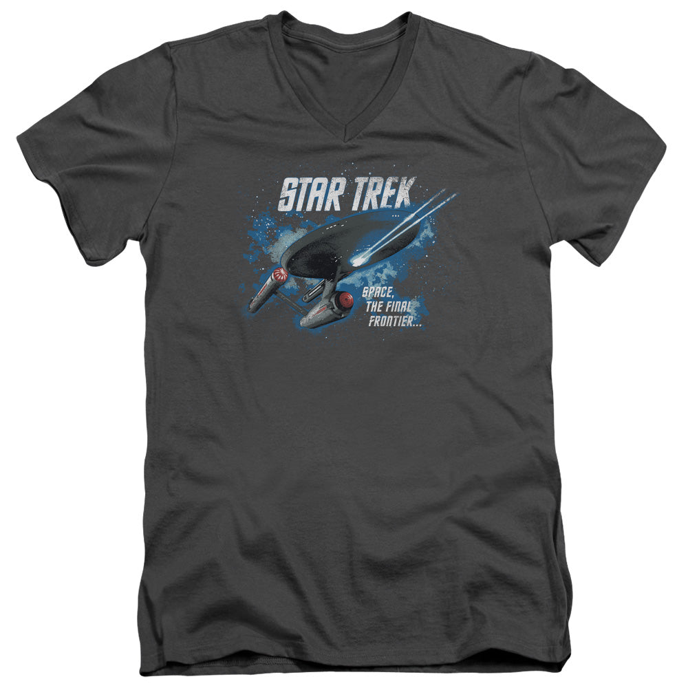 Star Trek The Final Frontier Enterprise V-Neck T-Shirt