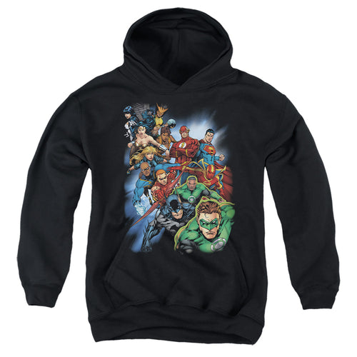 Justice League Heroes Unite Youth Hoodie
