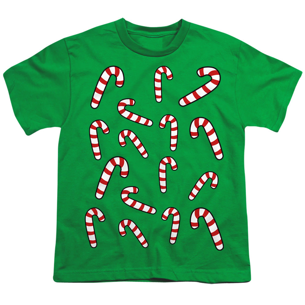 Christmas Candy Cane Crew Kelly Green Youth/Toddler T-Shirt