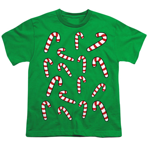 Christmas Candy Cane Crew Kelly Green Youth/Toddler T-Shirt