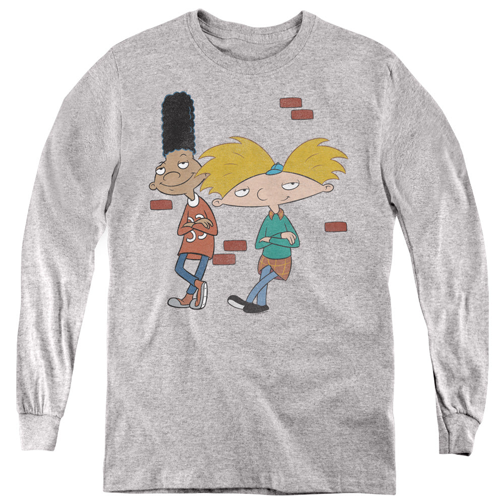 Hey Arnold Arnold And Gerald Leaning Youth Long Sleeve T-Shirt