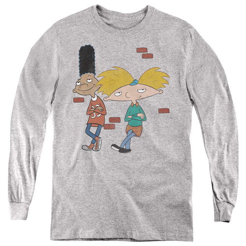 Hey Arnold Arnold And Gerald Leaning Youth Long Sleeve T-Shirt