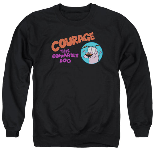 Courage the Cowardly Dog Courage Logo Crewneck Sweatshirt