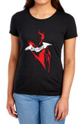 The Batman Hand Drawn Silhouette Womens T-Shirt