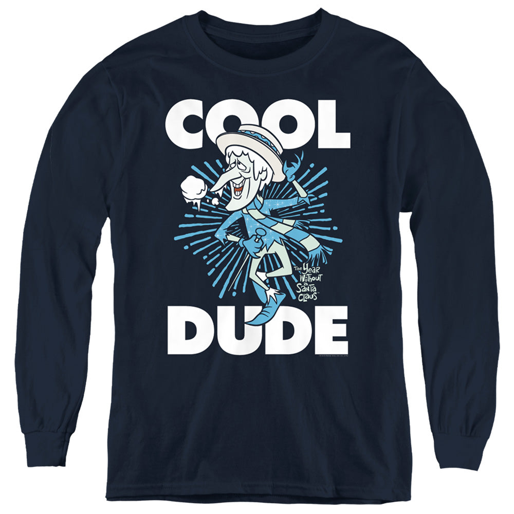 The Year Without a Santa Claus Cool Dude Navy Youth Long Sleeve T-Shirt