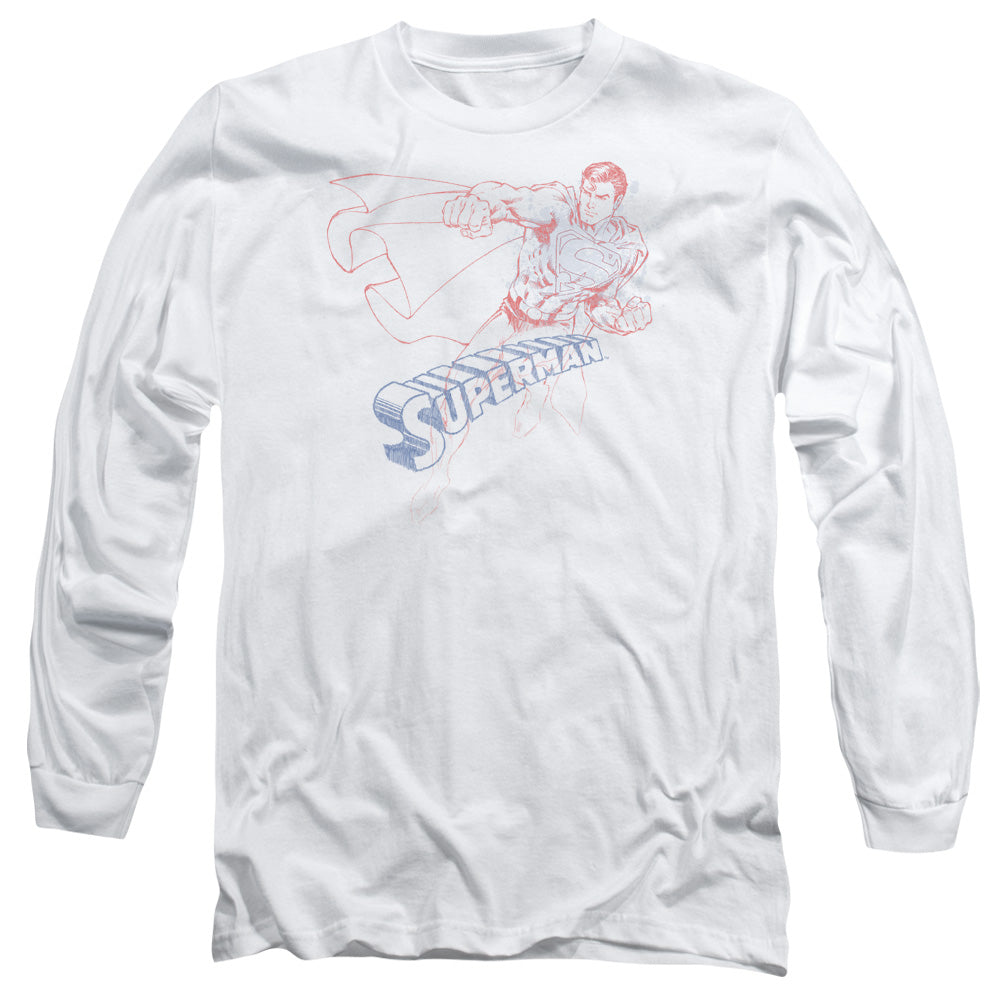 Superman Sketch Long Sleeve T-Shirt